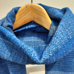 手織り　コットン混のやさしいストール　作品2359 2枚目の画像