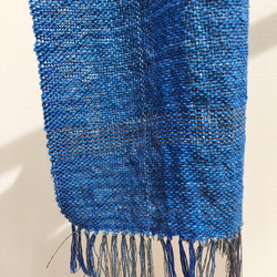 手織り　コットン混のやさしいストール　作品2359 4枚目の画像