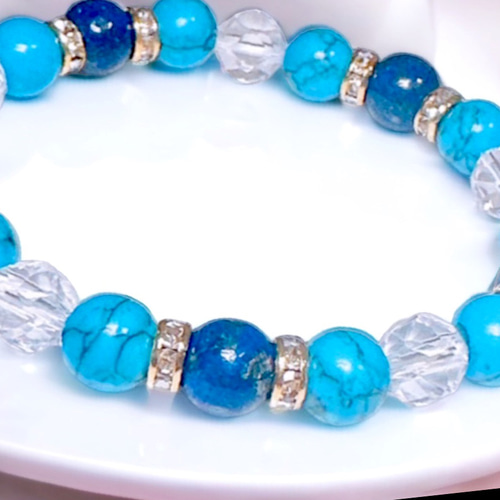 願いの実現をサポートしてくれる】ラピスラズリ ターコイズ 水晶の