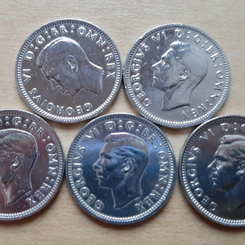 イギリス 1951年 英国ラッキーシックスペンス コイン 50枚セット イギリス 1951年 英国ラッキーシックスペンスコイン 50枚セット