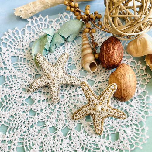 ヴィンテージ　エナメルとビーズのブローチ Brooch | POOL VINTAGE