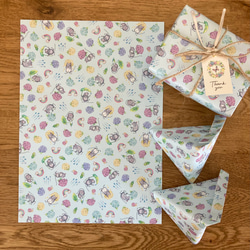 上質紙【雨の日さんぽ】A4サイズ 10枚 あじさい 紫陽花 デザイン