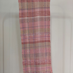 手織り　シルクウールとシルクのやさしいマフラー　作品2318 6枚目の画像