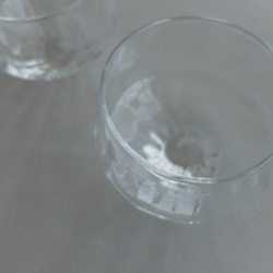 吹きガラスのグラス　六角　気泡渦 10枚目の画像