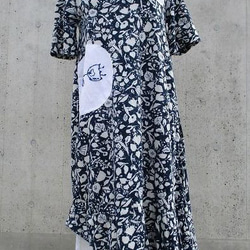 　オフ白花柄全面刺繍レース　裾スカラップ　ペチパンツ　1点物 7枚目の画像