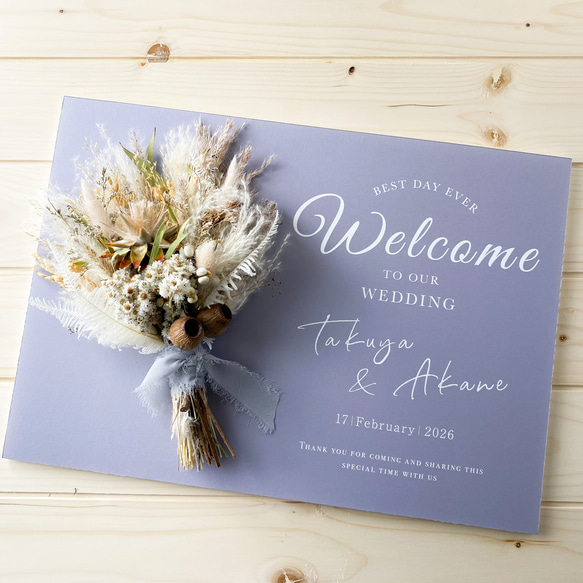 結婚式 ウェルカムボード ドライフラワー スワッグ 57 ウェルカム 
