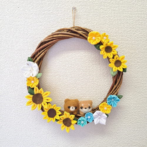 専用です✾どんぐりアート　ひまわりのリース×2✾ Amazon.co.jp: Lulu's ルルズ ひまわりのリース 向日葵 夏 造花