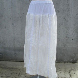 　　豪華全面刺繍レーススカート付きニットパンツ　オールシーズン可　1点物 7枚目の画像