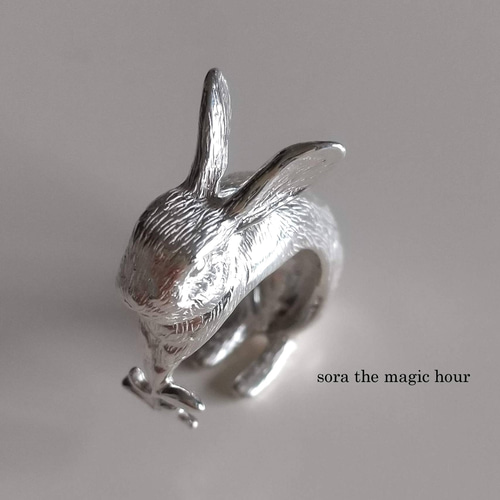 うさぎのリング フリーサイズリング ミニレッキス 兎年 ペット・吉祥