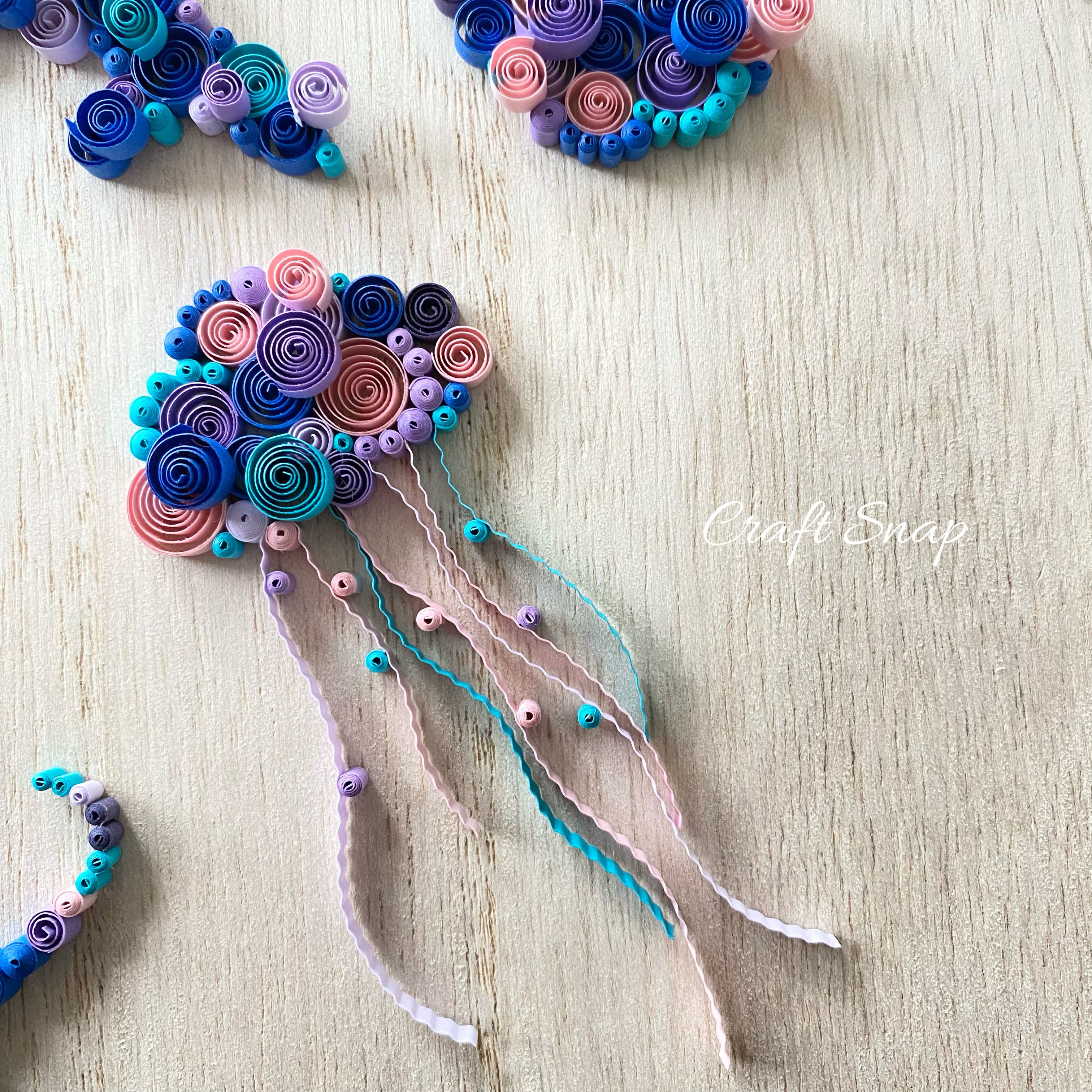 即納可】宝石みたいなペーパーアート paperbijuox : くらげ