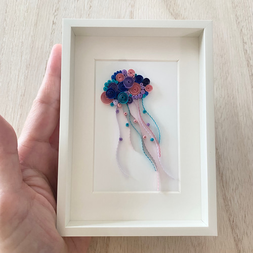 即納可】宝石みたいなペーパーアート paperbijuox : くらげ