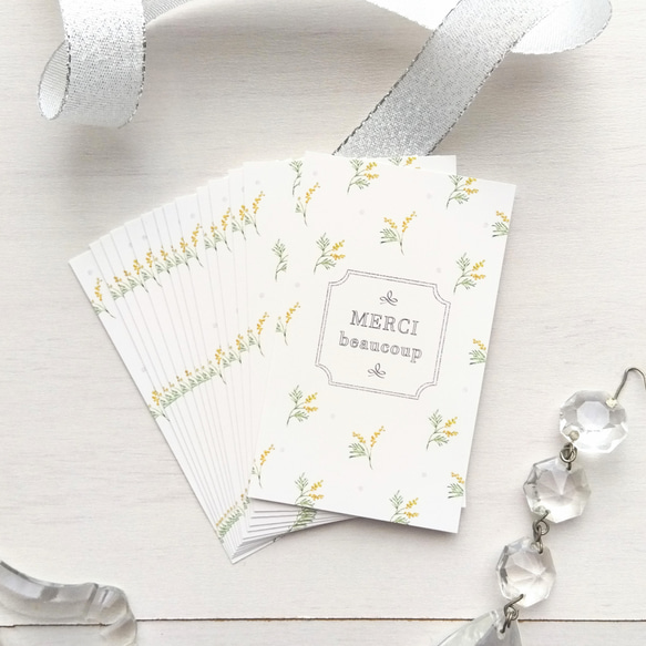 ミモザ | サンキューカード | タグ | Mimosa★Merci beaucoup card【２０枚】 1枚目の画像