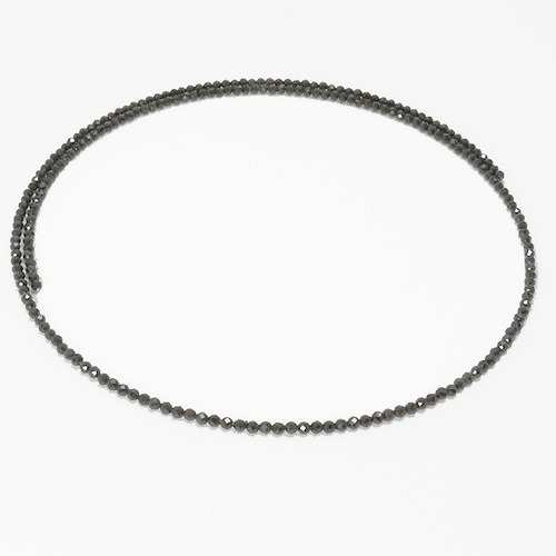 ブラックスピネル handmade jewelry ブラックスピネル ネックレス ショートチョーカー 形状記憶