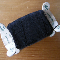 フランスアンティークCB立体ブラック糸巻き 2枚目の画像