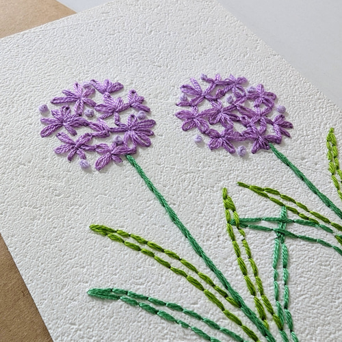 紙刺繍のポストカード 【アガパンサス】 ポストカード Lis 通販