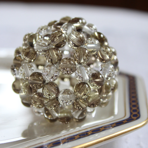 フラーレン 6mm宝石質レモン×スモーキークォーツ＆水晶 その他  