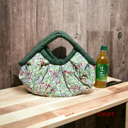 ポットラックバッグ【グリーン・実のある花】Mサイズ 1枚目の画像