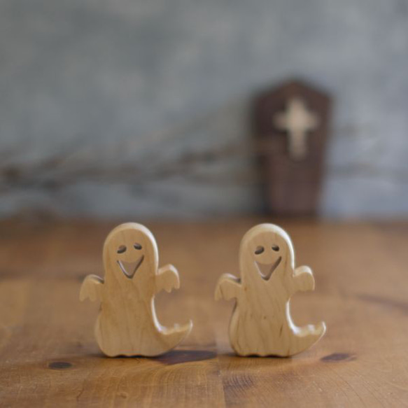 BOO オバケ オブジェ｜ハロウィン おばけ ゴースト 木製 インテリア 雑貨 置物 デコレーション ホラー お化け 5枚目の画像