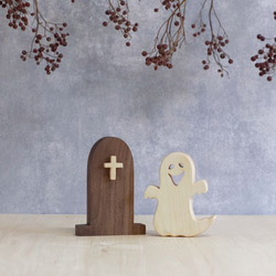 BOO オバケ オブジェ｜ハロウィン おばけ ゴースト 木製 インテリア 雑貨 置物 デコレーション ホラー お化け 8枚目の画像