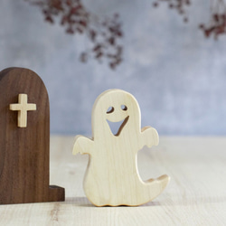 BOO オバケ オブジェ｜ハロウィン おばけ ゴースト 木製 インテリア 雑貨 置物 デコレーション ホラー お化け 6枚目の画像