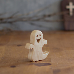 BOO オバケ オブジェ｜ハロウィン おばけ ゴースト 木製 インテリア 雑貨 置物 デコレーション ホラー お化け 3枚目の画像