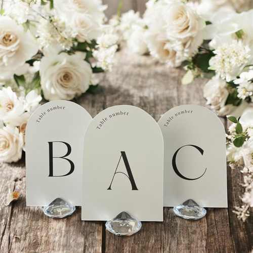 Arche -アーチ- テーブルナンバー 6枚セット 席次表・席札・メニュー表