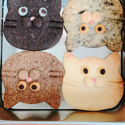 にゃんとも　ゆかいな　猫缶クッキー　16枚入り　⭐︎天然色素使用⭐︎ 3枚目の画像
