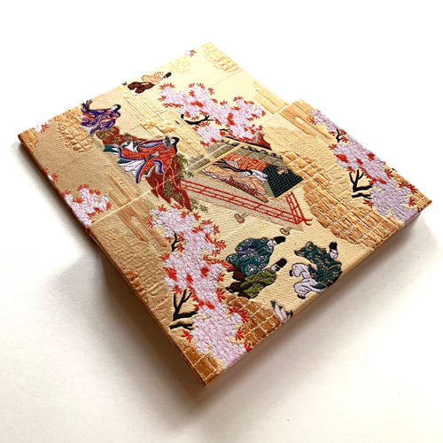 平安桜御殿』 金襴織物御朱印帳 B6 大判サイズ 平安貴族 十二単 平安