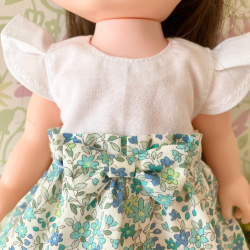 シューズ付き】ソランちゃん♡ドット柄ドッキングワンピース3点セット