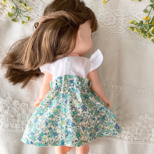 水色ドッキングワンピース＊ドール服 ソランちゃん ソランちゃん服