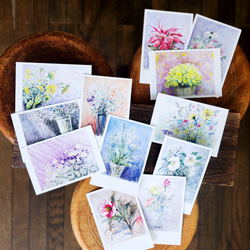 【水彩画】花のポストカードセットその2 3枚目の画像