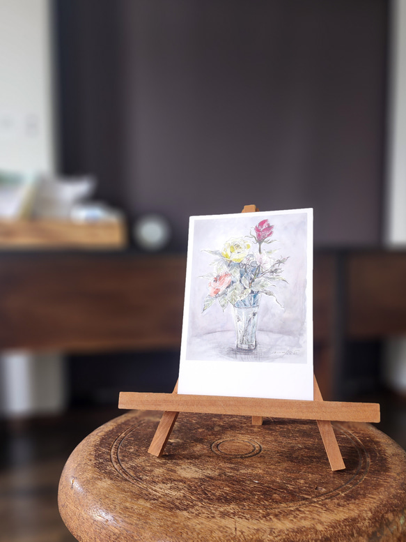 【水彩画】花のポストカードセットその2 2枚目の画像
