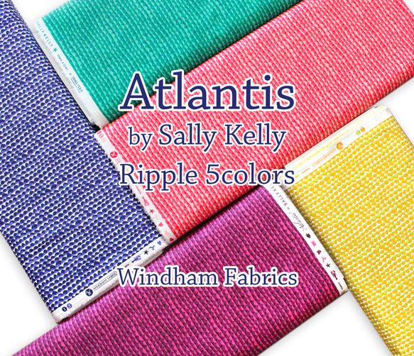 カットクロス Windham Fabrics / Atlantis 53343-3 Ripple Navy 7枚目の画像