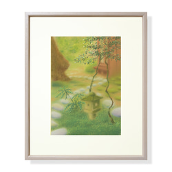 ナマケモノ  絵画  (額縁付)   ソフトパステル ウミガメとサンゴ（パステル画・マット紙付き） 絵画 パステル画