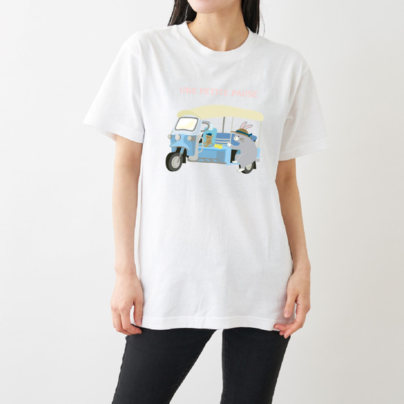 トゥクトゥク Tシャツ ホワイト 1枚目の画像