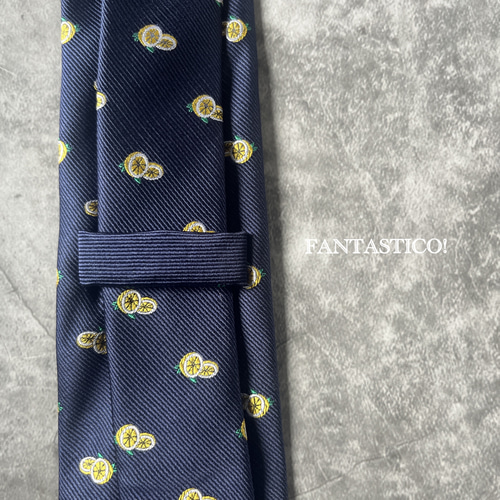 僕の好きなことネクタイ】♪刺繍ネクタイ♪檸檬レモン柄