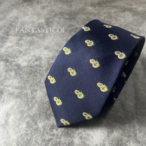 僕の好きなことネクタイ】♪刺繍ネクタイ♪檸檬レモン柄