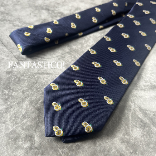 僕の好きなことネクタイ】♪刺繍ネクタイ♪檸檬レモン柄