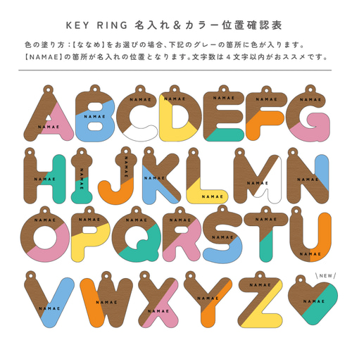 KEY RING 】木製 名入れキーリング キーホルダー リニューアル
