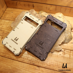 Pixel 7a ケース 木製 ウッド wood case 木 本革 耐衝撃 ハンドメイド LUNBER ARMOR 2枚目の画像