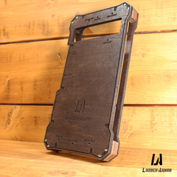 Pixel 7a ケース 木製 ウッド wood case 木 本革 耐衝撃 ハンドメイド LUNBER ARMOR 5枚目の画像