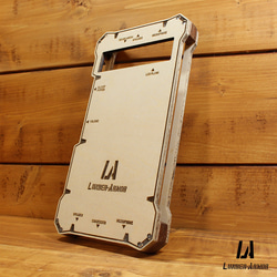 Pixel 7a ケース 木製 ウッド wood case 木 本革 耐衝撃 ハンドメイド LUNBER ARMOR 4枚目の画像