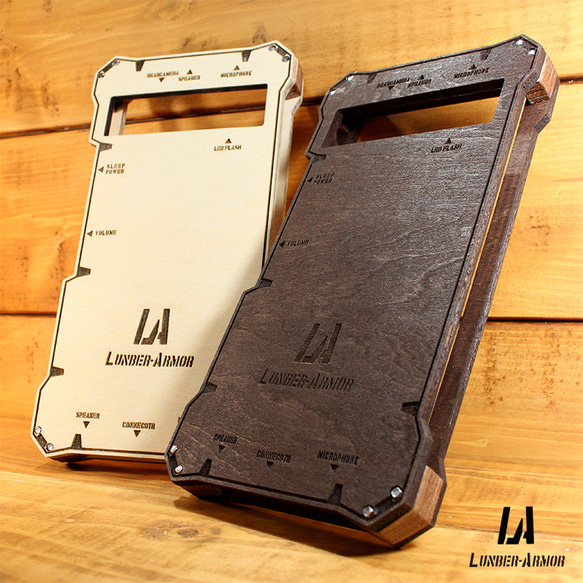 Pixel 7a ケース 木製 ウッド wood case 木 本革 耐衝撃 ハンドメイド LUNBER ARMOR 1枚目の画像