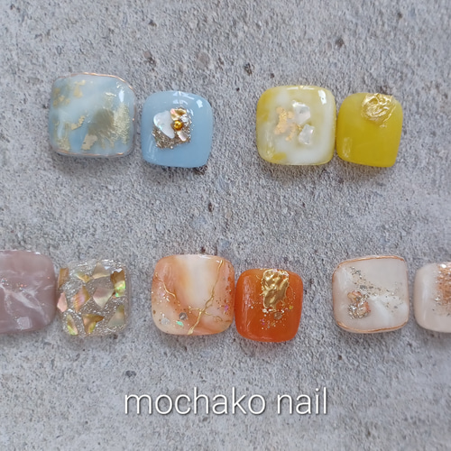 フットネイル チップ 選べるサイズ ニュアンス ネイルチップ