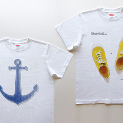 夏の福袋〜8/26★Tシャツ２点セット/海色の⚓︎⚓︎⚓︎ & Lemon syrups /160（kids）サイズ 1枚目の画像