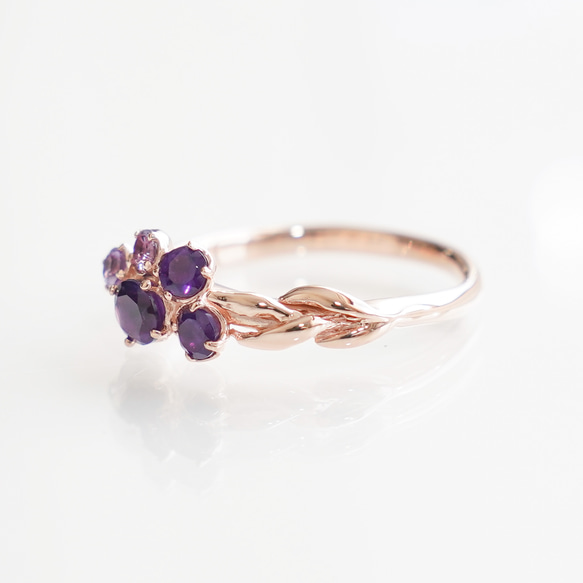 芳しい紫の花✧ラベンダーリング ピンクゴールド アメジスト《送料無料》 15枚目の画像