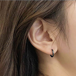 フープピアス サージカルステンレス316L 金属アレルギー対応 メンズ レディース 両耳用 14G 12G 10G 2枚目の画像