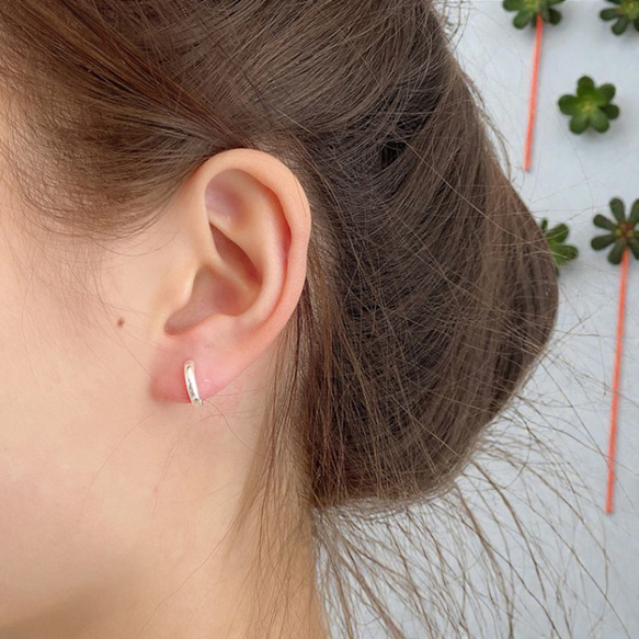 フープピアス サージカルステンレス316L 金属アレルギー対応 メンズ レディース 両耳用 14G 12G 10G 5枚目の画像