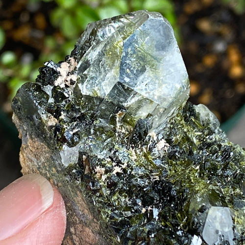 ガーデンクォーツ♢エピドートクラスター♢ヒマラヤンクォーツ 原石
