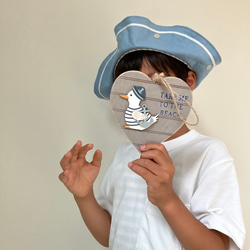 【名入れ対応】王子さまの帽子　おしゃれなマリンコーデ☆ブルーのセーラーハット水兵帽　ベビーキッズ 17枚目の画像